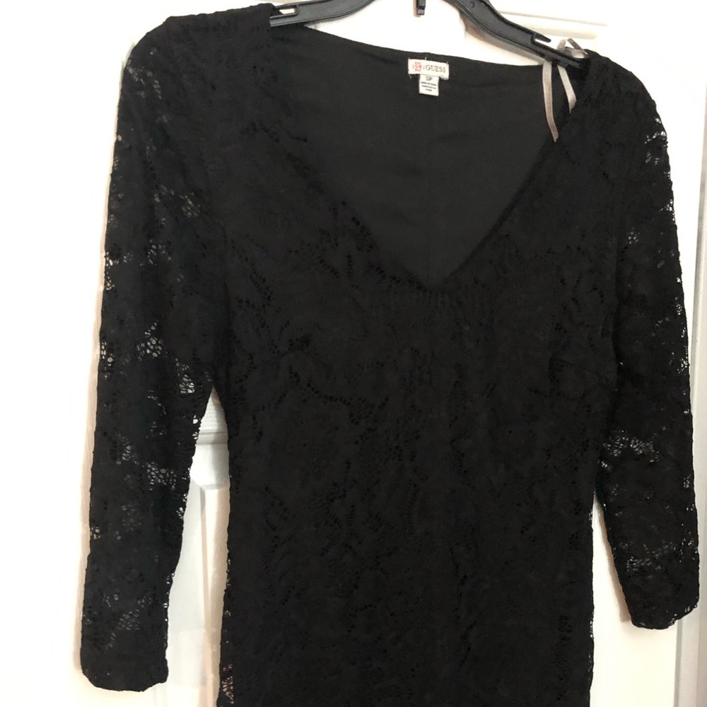 Guess Lace Dress LBD high low size small